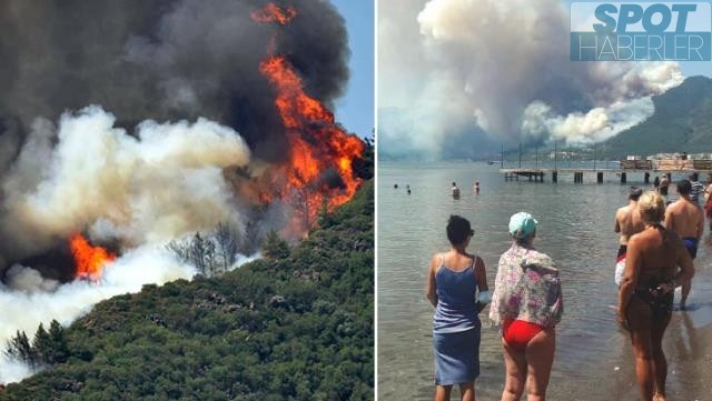 Marmaris’te orman yangını! Bir personel şehit oldu…