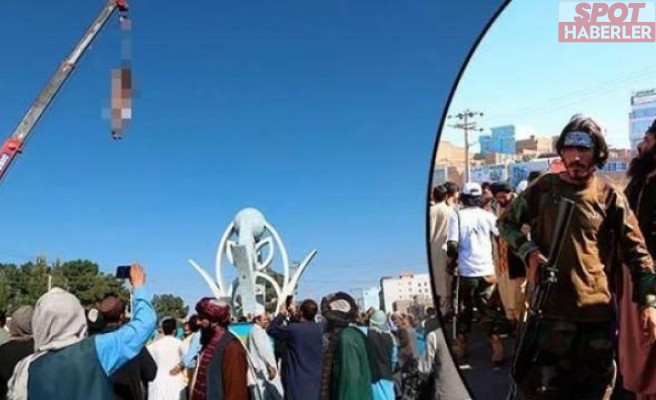 Taliban 4 kişiyi idam etti, cansız bedenlerini sergiledi!