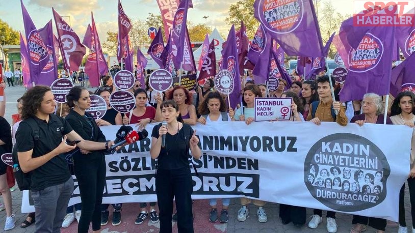 Kadınlar İstanbul Sözleşmesi için bugün de sokaklarda: “Hukuksuz kararı tanımıyoruz”
