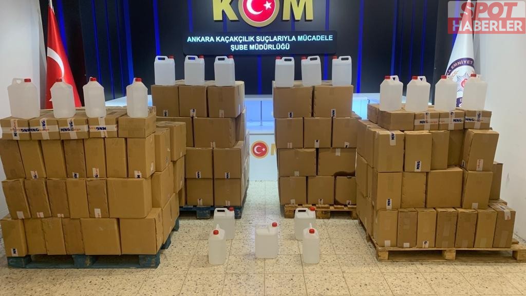 Ankara’da 3 Ton Etil Alkol Ele Geçirildi