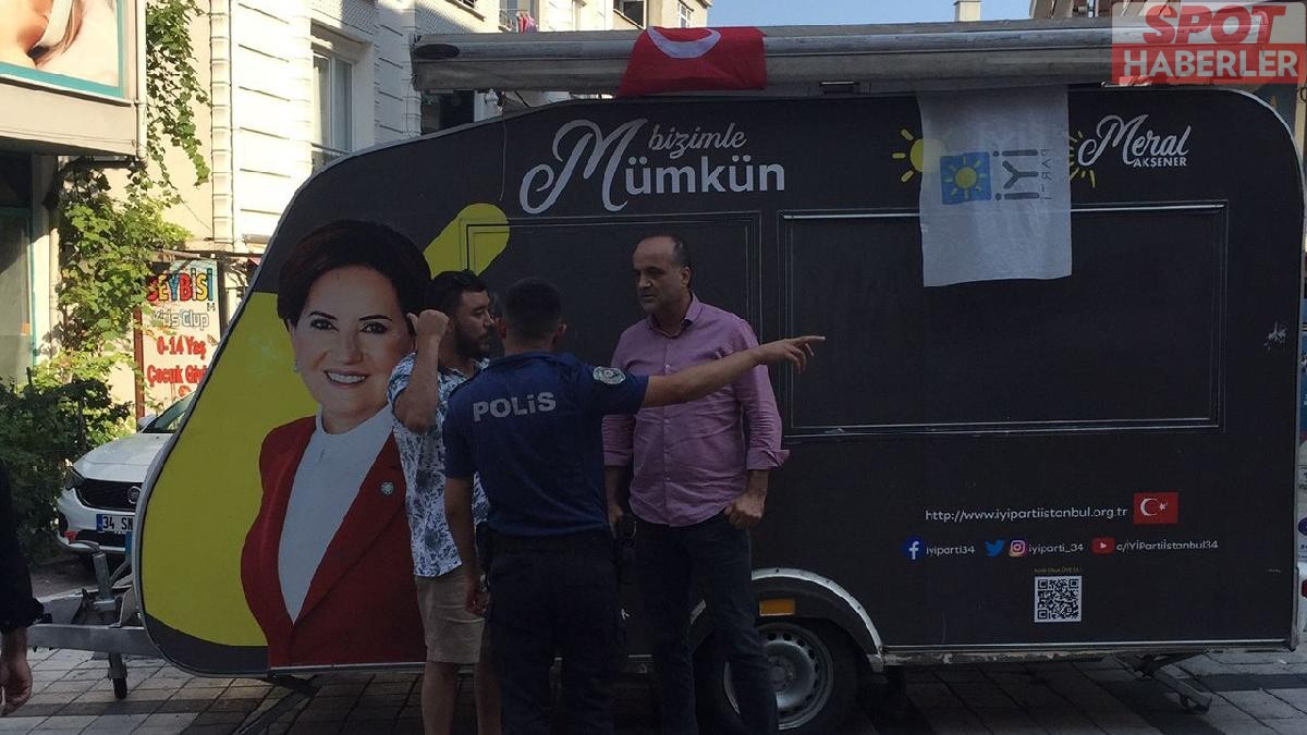 İstanbul’da İYİ Parti Karavanına Saldırdılar