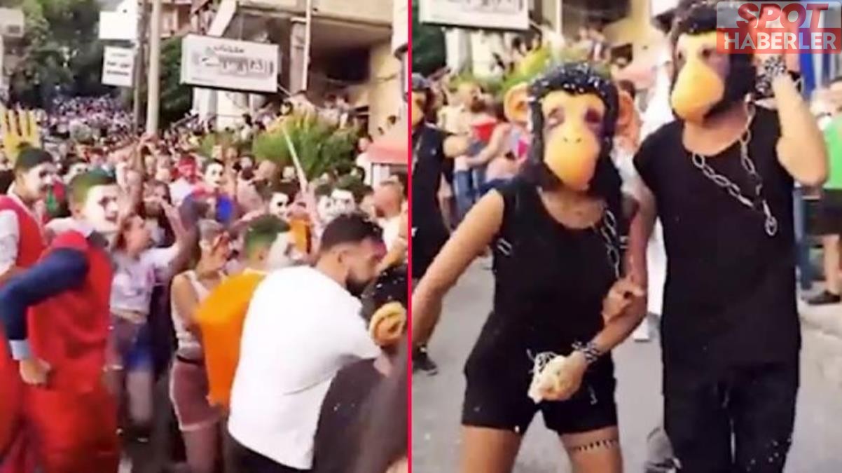 Suriye’nin Humus kentinde düzenlenen karnavaldan renkli görüntüler