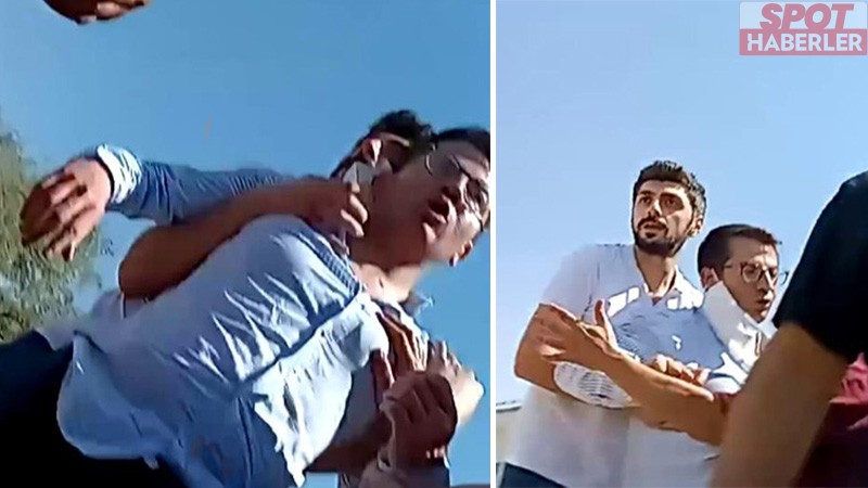 İHA muhabirini canlı yayın yaparken dövüp gasp ettiler