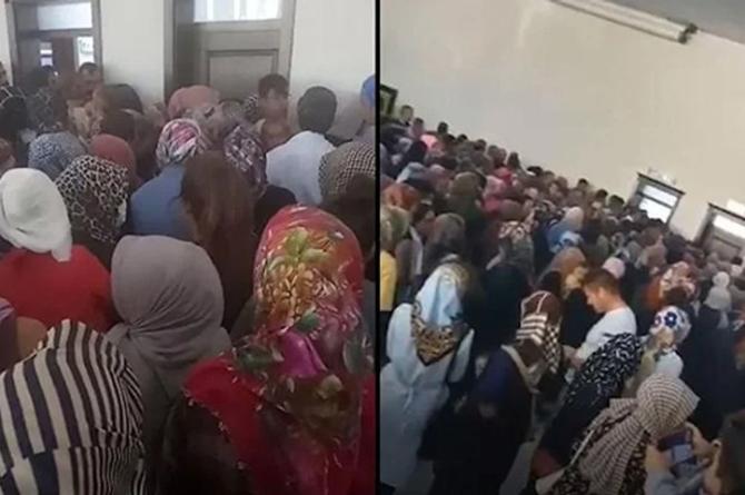 Konya’da kırtasiye yardımı izdihama dönüştü