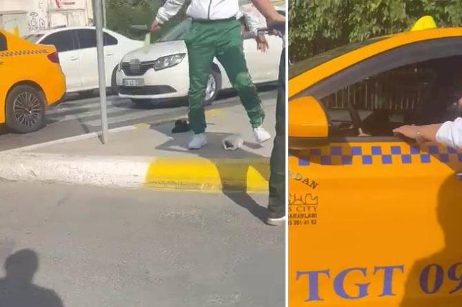 Taksici ekmek bıçağıyla saldırdı