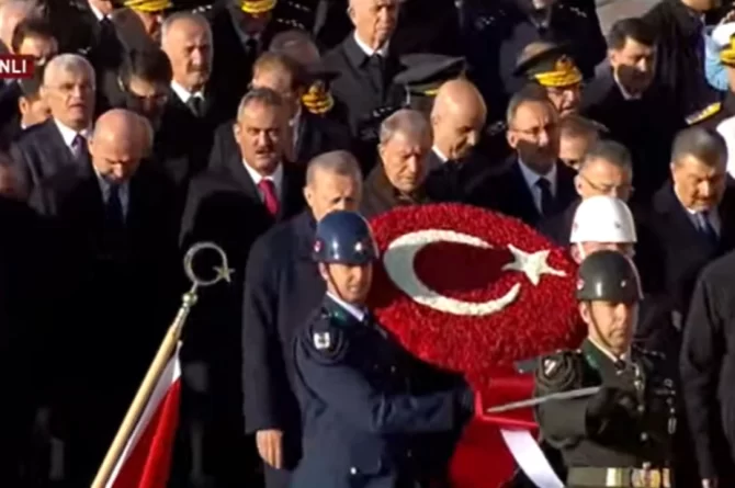 Atatürk’ün vefatının 84. yılı dolayısıyla Anıtkabir’de tören düzenlendi