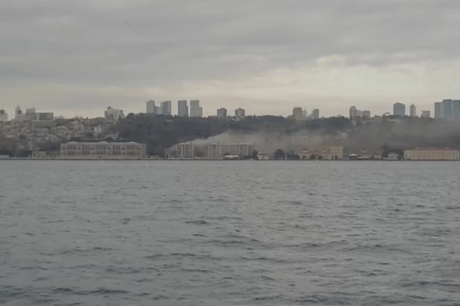 Son dakika: Çırağan’da yangın çıktı