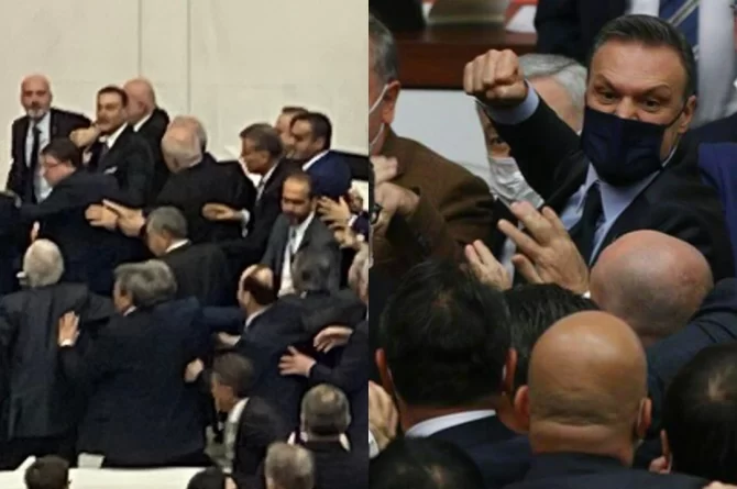 Meclis’te ölümüne yumruk; sahnede yine Alpay Özalan var!