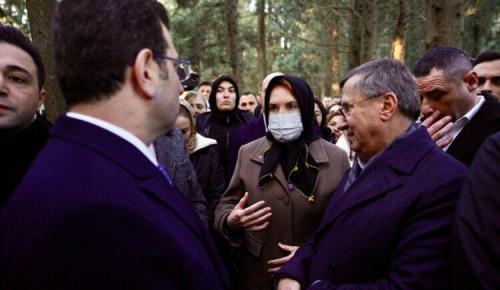 İmamoğlu, Akşener’in ablasının cenazesine katıldı
