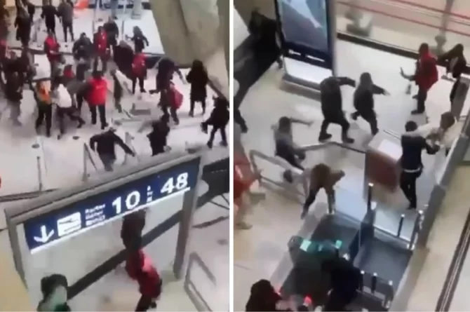 Teröristin Türkiye’ye iadesini engellemeye çalışan PKK yandaşları, Fransa’da havalimanı bastı