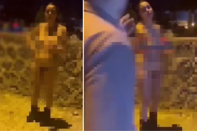 Şanlıurfa’da genç bir kadın sokak ortasında çırılçıplak görüntülendi