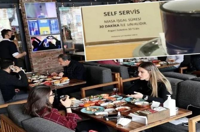 Kafelere yarım saatte bir sipariş zorunluluğu geliyor