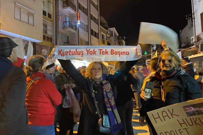 Tireliler, İmamoğlu’nun Gözaltına Alınmasını Protesto İçin Sokaklardaydı