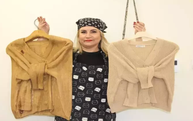 Ahşaptan Kıyafetler Yapıyor
