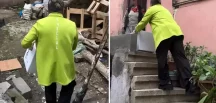 Göstere göstere yardım kolisi dağıtan ünlü isme tepki yağıyor