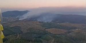 Menderes- Seferihisar yangınınds 2. gün; Havadan müdahale başladı