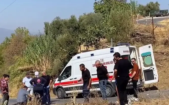 Tire’de otomobil dereye uçtu: 1 yaralı