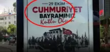 Muğla’da 29 Ekim Afişlerinde Yazım Hatası Tepki Çekti
