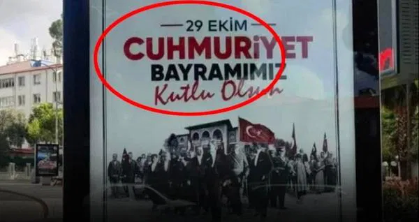 Muğla’da 29 Ekim Afişlerinde Yazım Hatası Tepki Çekti