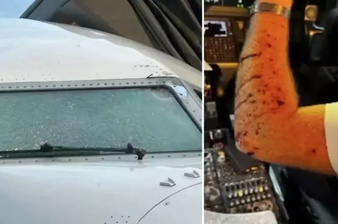 Yolcu Uçağına Meteor Çarptı, Pilot Yaralandı