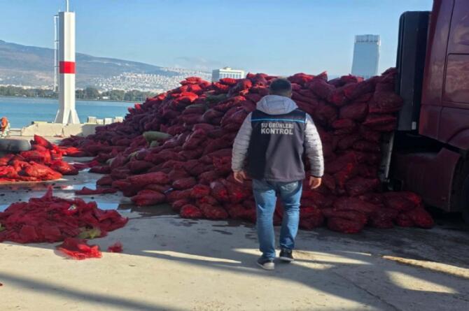 İzmir’de kaçak avlanan 27 ton kara midye ele geçirildi