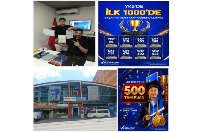 Doğru Cevap Eğitim Kurumları’ndan Çifte Gurur: LGS Türkiye Birinciliği, YKS’de İlk 1000’e 8 Öğrenci